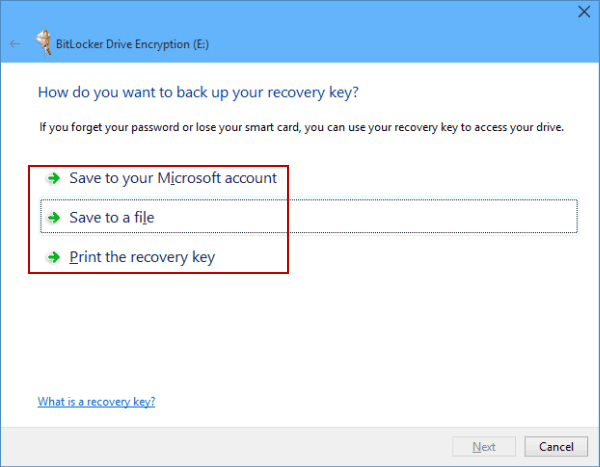 Back Up Your Recovery Key