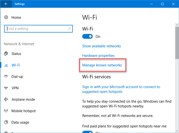 Connect to Hidden WiFi Network in Windows 10